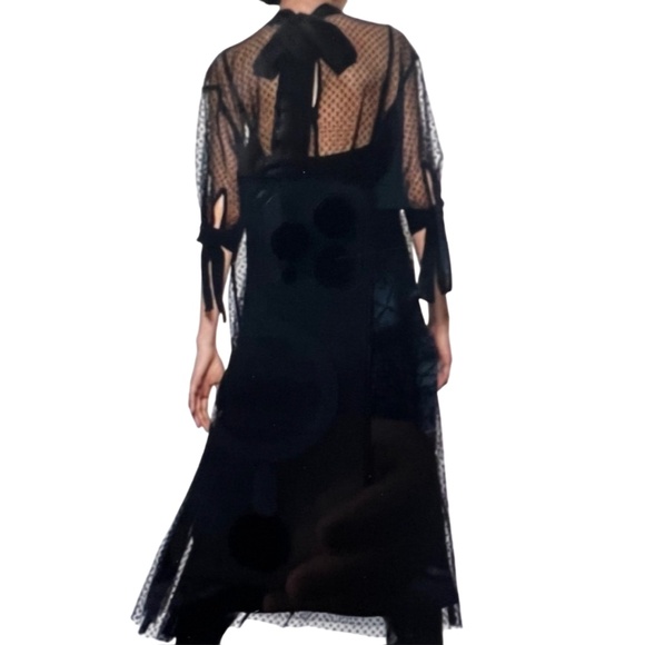 NWT Zara Swiss Polka Dot Tie Dress Size M - Picture 4 of 5